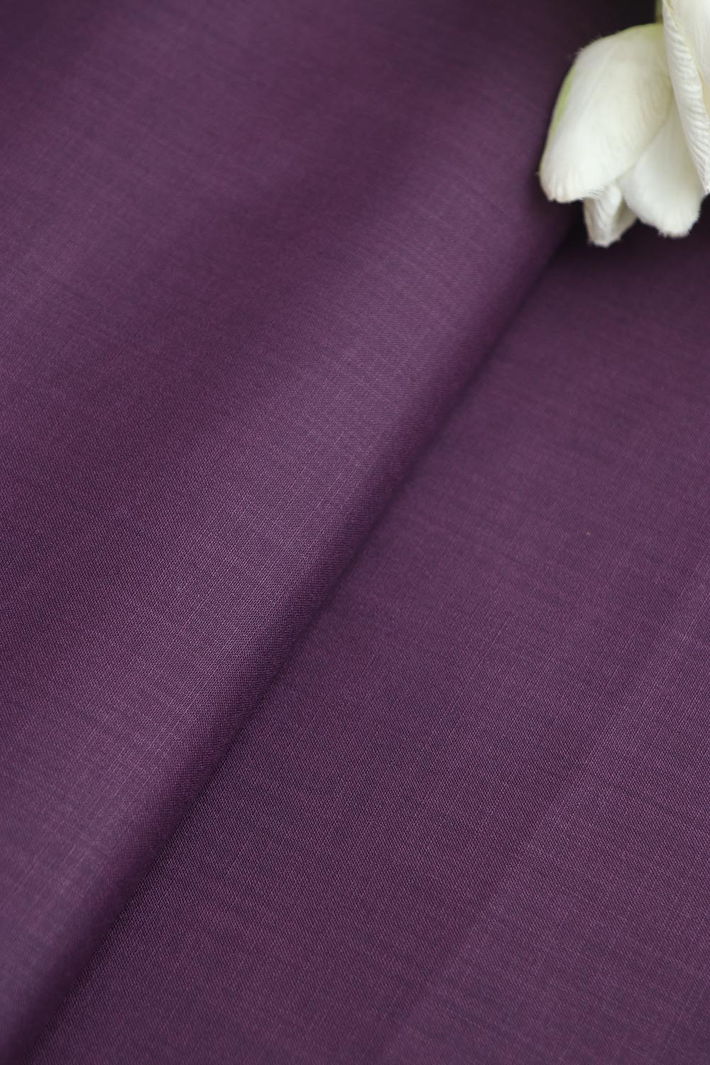 Purple Plain Linen Cotton Fabric ( 1 Mtr ) - Luxurion World