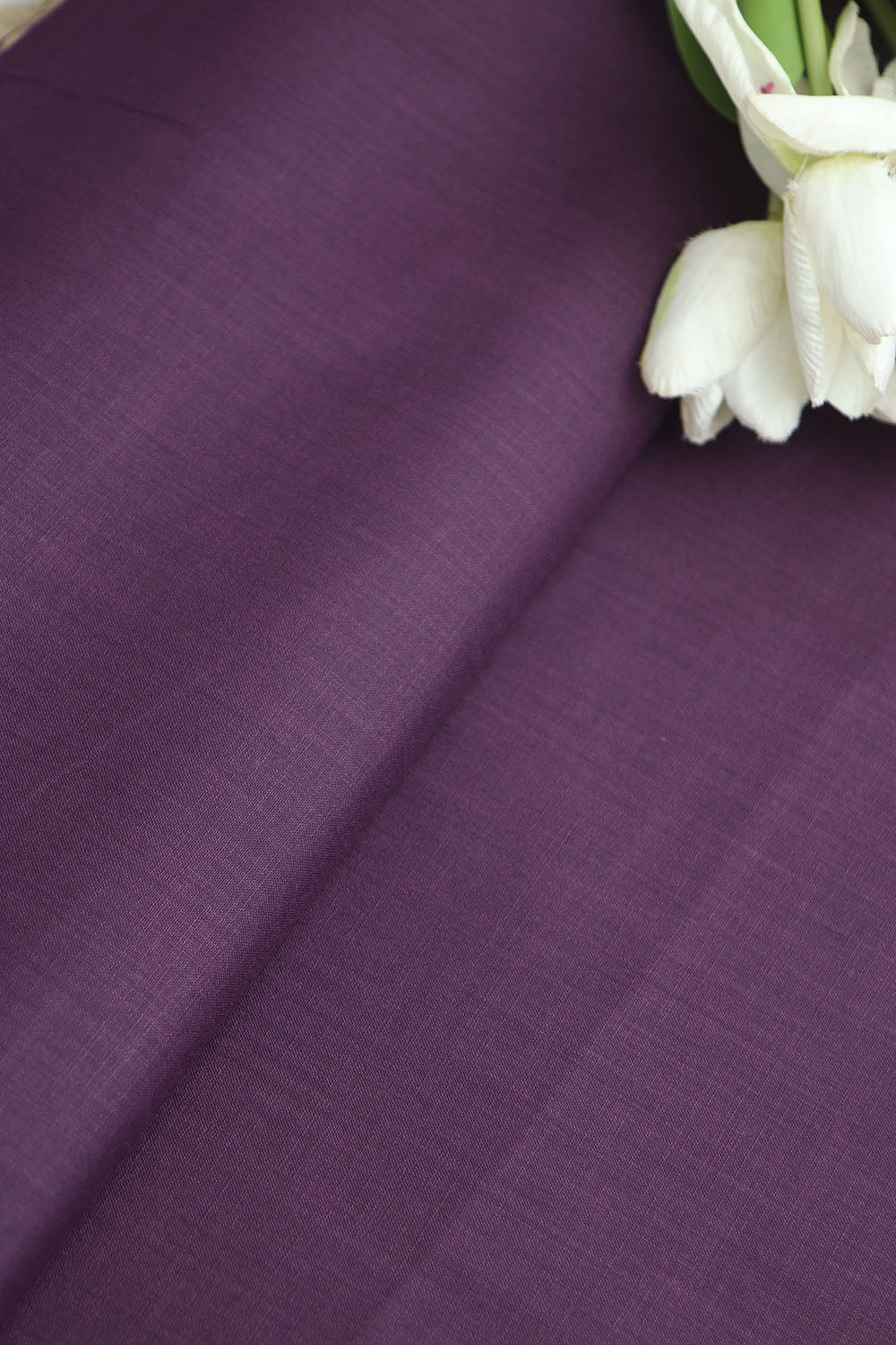 Purple Plain Linen Cotton Fabric ( 1 Mtr ) - Luxurion World
