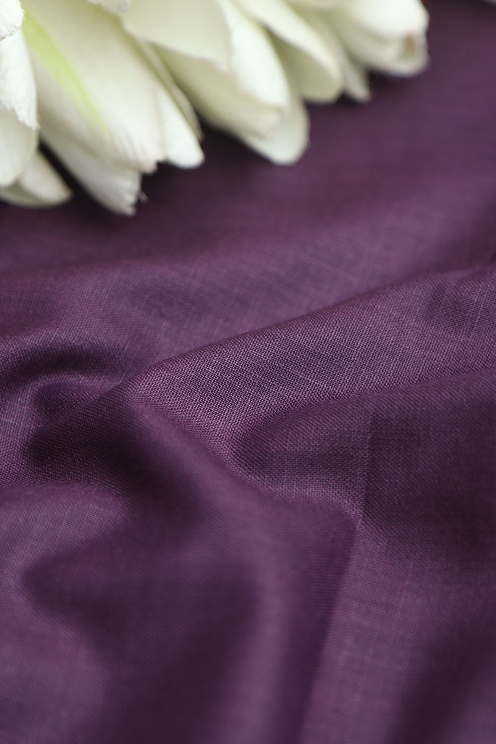 Purple Plain Linen Cotton Fabric ( 1 Mtr ) - Luxurion World
