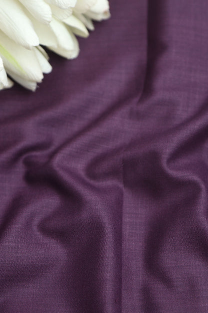 Purple Plain Linen Cotton Fabric ( 1 Mtr ) - Luxurion World