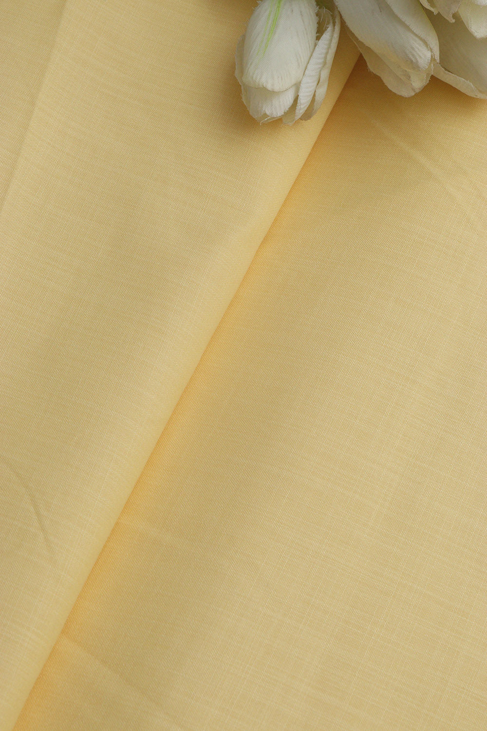 Sunshine Yellow Plain Linen Cotton Fabric ( 1 Mtr ) - Luxurion World