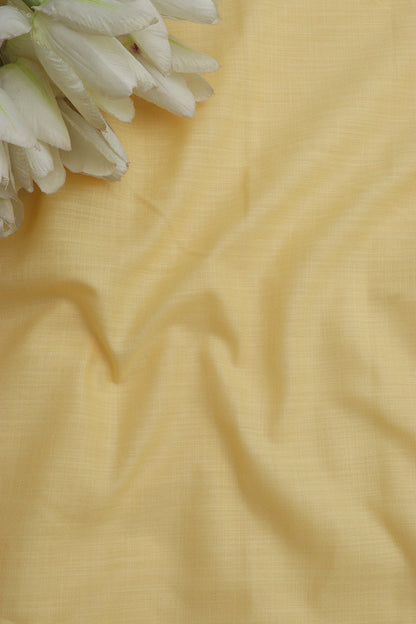 Sunshine Yellow Plain Linen Cotton Fabric ( 1 Mtr ) - Luxurion World