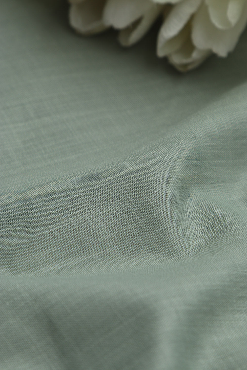 Green Plain Linen Cotton Fabric ( 1 Mtr ) - Luxurion World
