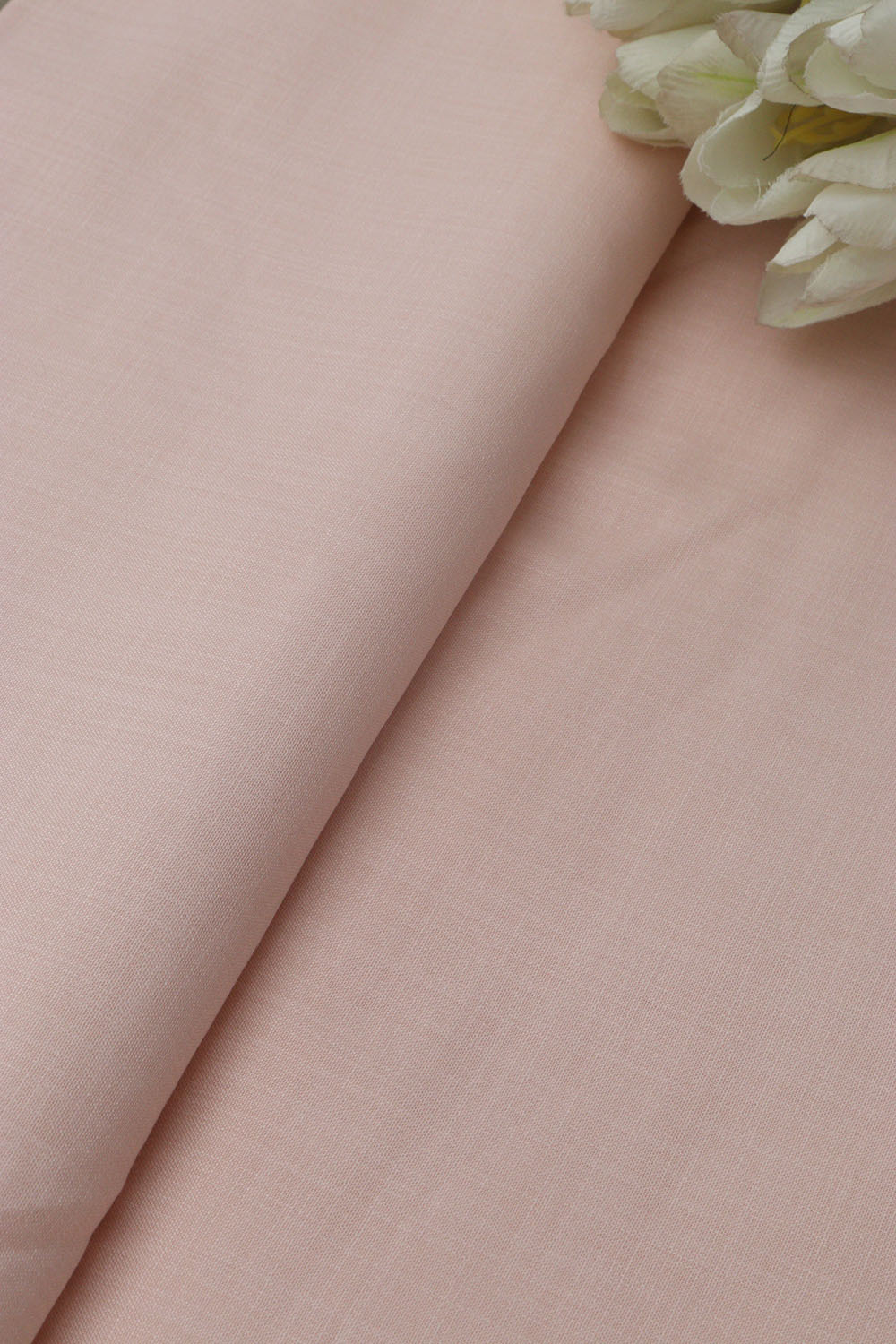 Peach Plain Linen Cotton Fabric ( 1 Mtr ) - Luxurion World