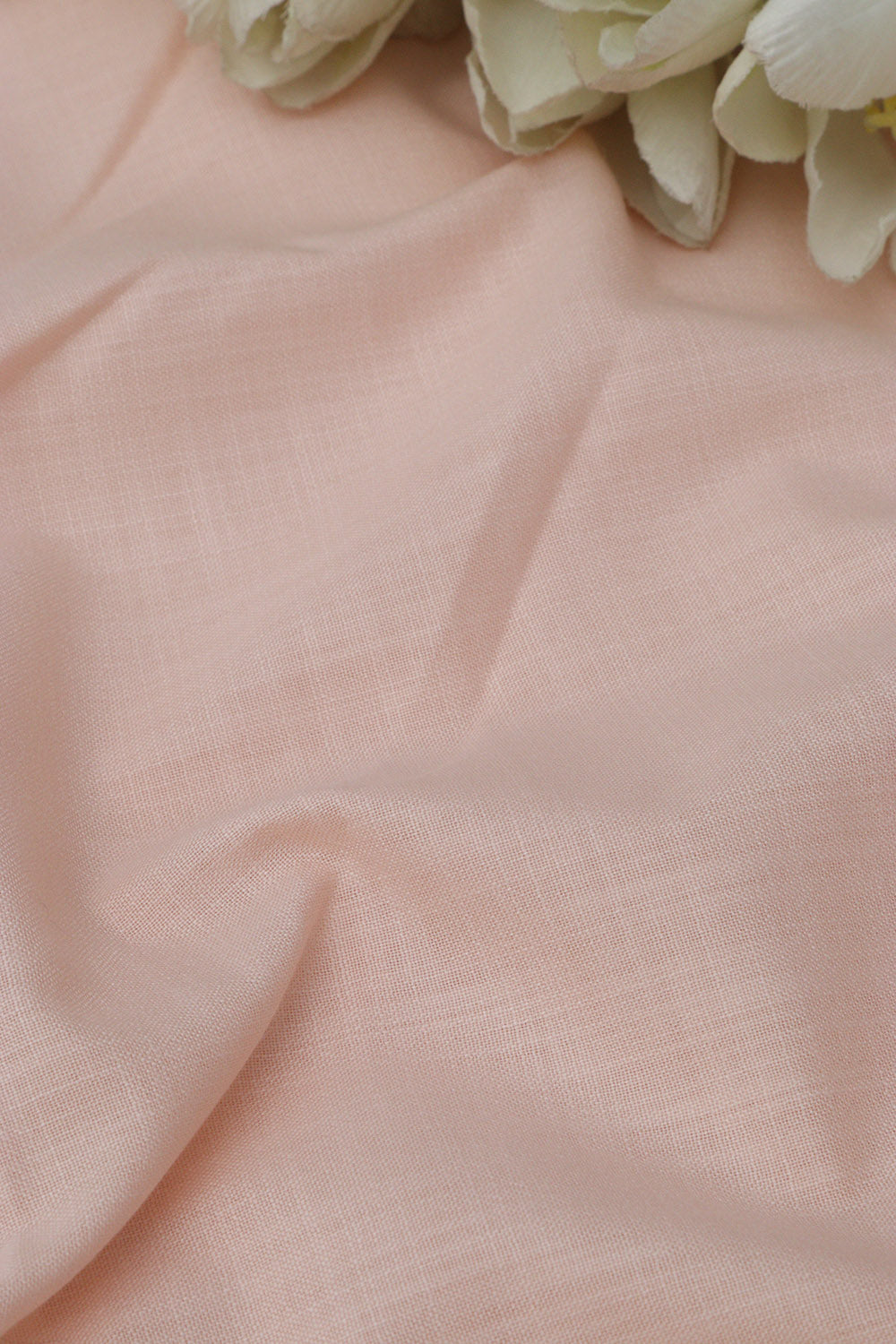Peach Plain Linen Cotton Fabric ( 1 Mtr ) - Luxurion World