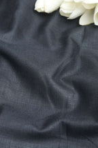 Black Plain Linen Cotton Fabric: Simple and Stylish ( 4.5 Mtr ) - Luxurion World