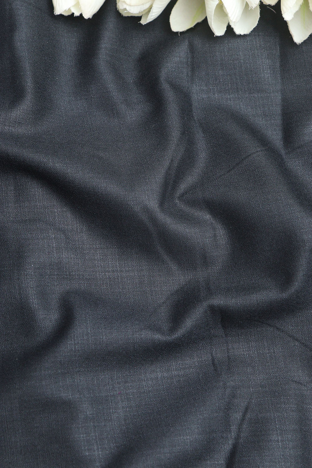 Black Plain Linen Cotton Fabric: Simple and Stylish ( 1 Mtr ) - Luxurion World