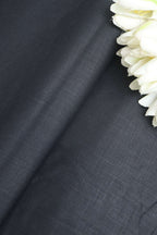 Black Plain Linen Cotton Fabric: Simple and Stylish ( 4.5 Mtr ) - Luxurion World
