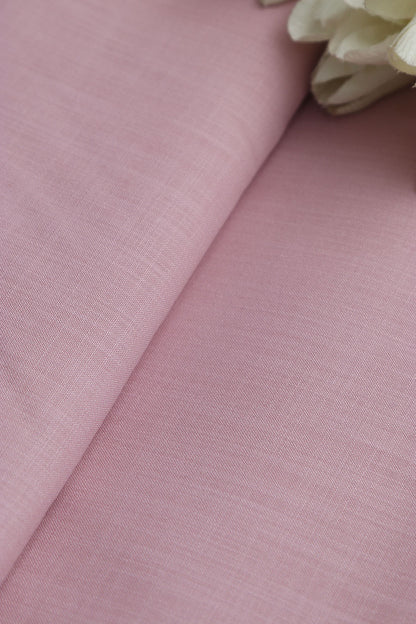 Pink Plain Linen Cotton Fabric ( 1 Mtr ) - Luxurion World