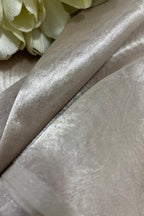 Silver Plain Metallic Pure Tissue Fabric ( 6.5 Mtr ) - Luxurion World