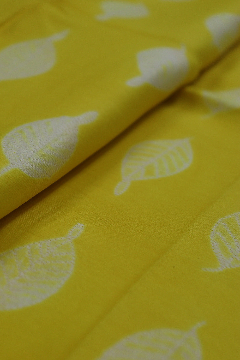 Yellow Shibori Cotton Silk Fabric ( 2.5 Mtrs ) - Luxurion World
