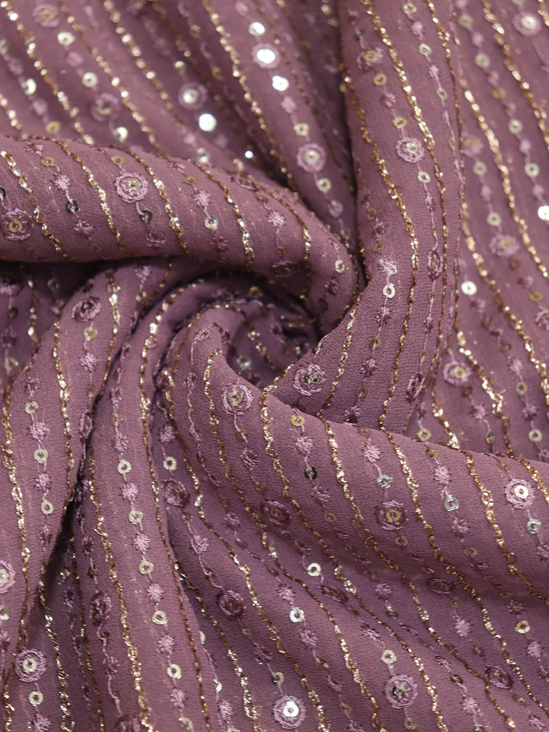 Onion Pink Georgette Fabric: Trendy & Chic - 1 Mtr