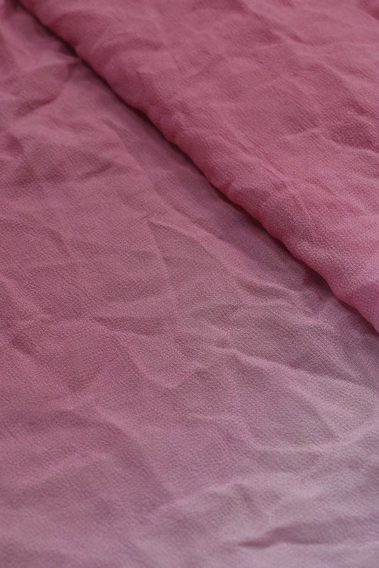 Pink Trendy Georgette Shaded Fabric  ( 1 Mtr ) - Luxurion World
