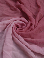 Pink Trendy Georgette Shaded Fabric  ( 1 Mtr ) - Luxurion World