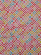 Vibrant Tussar Silk Fabric: Multicolor Digital Print - 1 Mtr - Luxurion World