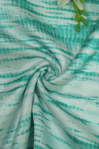 Vibrant Green Tie Dye Modal Satin Fabric: Trendy & Sustainable (1 Mtr) - Luxurion World
