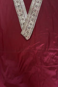 Maroon Banarasi Handloom Vintage Pure Silk Border - Luxurion World