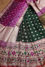 Elegant Green Banarasi Silk Big Border Lehenga With Banarasi Organza Dupatta - Luxurion World
