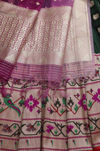 Elegant Green Banarasi Silk Big Border Lehenga With Banarasi Organza Dupatta - Luxurion World