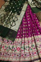 Elegant Purple Banarasi Silk Big Border Lehenga With Banarasi Organza Dupatta - Luxurion World