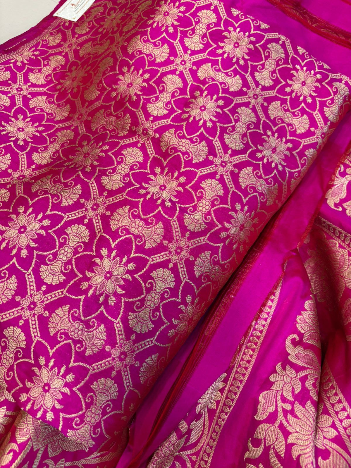 Pink Banarasi Katan Silk Lehenga — 21-Kalli Zari Weave, Wedding