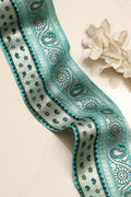 Blue Banarasi Handloom Vintage Pure Silk Border Lace ( 1 Mtr ) - Luxurion World