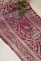 Pink Banarasi Handloom Vintage Pure Silk Border Lace ( 1 Mtr ) - Luxurion World