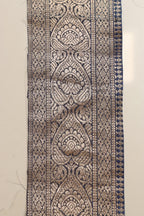Blue Banarasi Handloom Vintage Pure Silk Border Lace ( 1 Mtr ) - Luxurion World