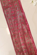 Exquisite Pink Banarasi Handloom Vintage Pure Silk Border Lace - Luxurion World