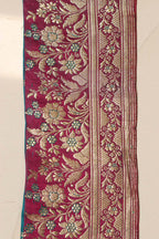 Pink Banarasi Handloom Vintage Pure Silk Border Lace ( 1 Mtr ) - Luxurion World
