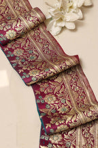 Pink Banarasi Handloom Vintage Pure Silk Border Lace ( 1 Mtr ) - Luxurion World