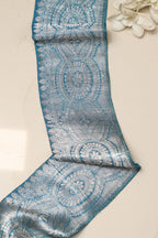 Blue Banarasi Handloom Vintage Pure Silk Border Lace ( 1 Mtr ) - Luxurion World