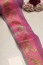 Pretty in Pink: Banarasi Silk Lace ( 1 Mtr ) - Luxurion World