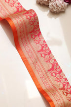 Pretty in Pink: Banarasi Silk Lace ( 1 Mtr ) - Luxurion World