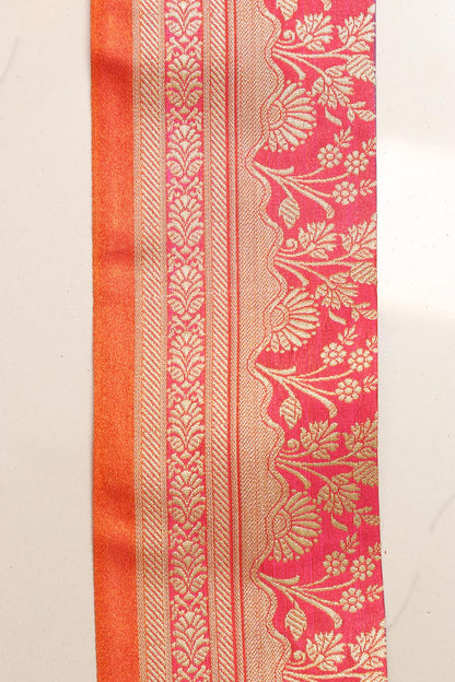 Pretty in Pink: Banarasi Silk Lace ( 1 Mtr )
