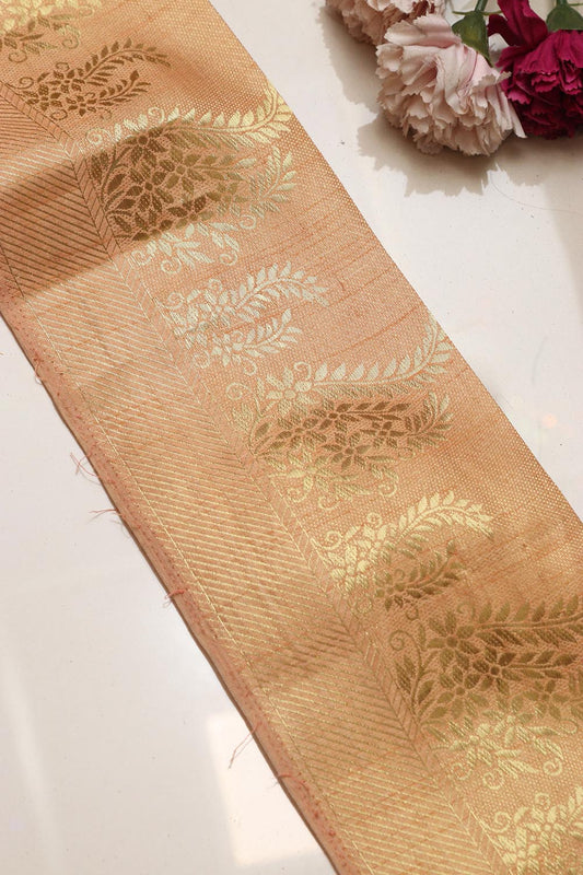 Exquisite Golden Banarasi Silk Lace ( 1 Mtr )