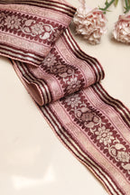 Pink Banarasi Handloom Vintage Pure Silk Border Lace ( 1 Mtr ) - Luxurion World
