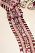 Pink Banarasi Handloom Vintage Pure Silk Border Lace ( 1 Mtr ) - Luxurion World