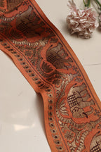 Orange Banarasi Handloom Vintage Pure Silk Border Lace ( 1 Mtr ) - Luxurion World