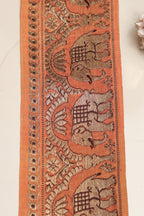 Orange Banarasi Handloom Vintage Pure Silk Border Lace ( 1 Mtr ) - Luxurion World