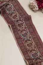 Maroon Banarasi Handloom Vintage Pure Silk Border Lace ( 1 Mtr ) - Luxurion World