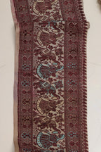 Maroon Banarasi Handloom Vintage Pure Silk Border Lace ( 1 Mtr ) - Luxurion World