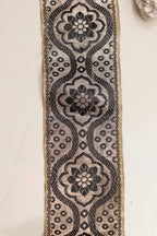Golden Banarasi Handloom Vintage Pure Silk Border Lace ( 1 Mtr ) - Luxurion World