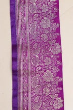 Purple Banarasi Handloom Vintage Pure Silk Border Lace ( 1 Mtr ) - Luxurion World