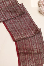Maroon Banarasi Handloom Vintage Pure Silk Border Lace ( 1 Mtr ) - Luxurion World