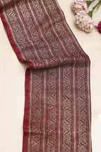 Maroon Banarasi Handloom Vintage Pure Silk Border Lace ( 1 Mtr ) - Luxurion World