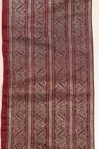 Maroon Banarasi Handloom Vintage Pure Silk Border Lace ( 1 Mtr ) - Luxurion World