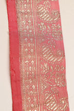 Pink Banarasi Handloom Vintage Pure Silk Border Lace ( 3.75 Mtr ) - Luxurion World