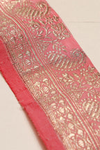 Pink Banarasi Handloom Vintage Pure Silk Border Lace ( 3.75 Mtr ) - Luxurion World