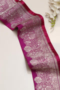 Pink Banarasi Handloom Vintage Pure Silk Border Lace ( 1 Mtr ) - Luxurion World